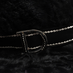 مملوكة مسبقًا قبعة ديور فينتدج أستراكان فرو وجلد