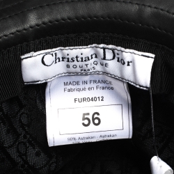 مملوكة مسبقًا قبعة ديور فينتدج أستراكان فرو وجلد