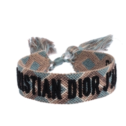 مملوكة مسبقًا Dior J'adior Multicolor Woven Cotton Adjustable Tassel Bracelet