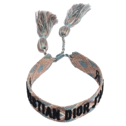 مملوكة مسبقًا Dior J'adior Multicolor Woven Cotton Adjustable Tassel Bracelet
