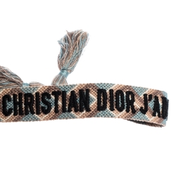 مملوكة مسبقًا Dior J'adior Multicolor Woven Cotton Adjustable Tassel Bracelet