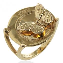 مملوكة مسبقًا Christian Dior Butterfly Metal Ring Size 54.5