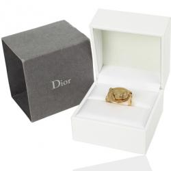 مملوكة مسبقًا Christian Dior Butterfly Metal Ring Size 54.5