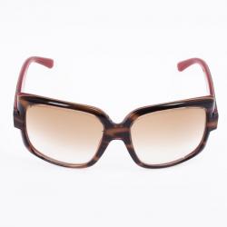 Pre Owned Dior 60'S 1 Tortoise & Red Frame Square Women Sunglasses