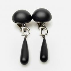 مملوكة مسبقًا Christian Dior Black Dangle Earrings