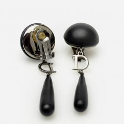 مملوكة مسبقًا Christian Dior Black Dangle Earrings