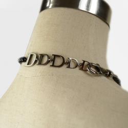 Pre Owned Christian Dior Black Beads Resin Necklace