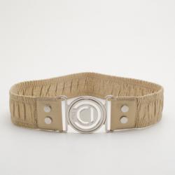 Pre Owned Christian Dior Dull Gold Belt Size S