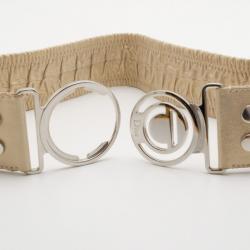 Pre Owned Christian Dior Dull Gold Belt Size S