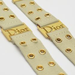مملوكة مسبقًا Dior Cream Bracelet and Collar with Golden Details