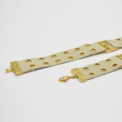 مملوكة مسبقًا Dior Cream Bracelet and Collar with Golden Details