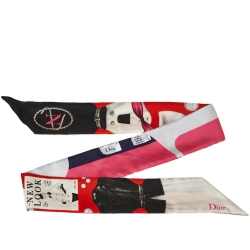 Dior Multicolor ABCDior N Mitzah Silk Bandeau Scarf