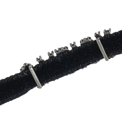 Pre Owned Dior Black Velvet Crystal J’Adior Choker Necklace 