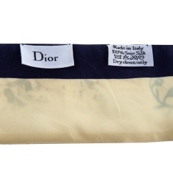 Dior Multicolor Floral Printed Silk Bandeau Scarf