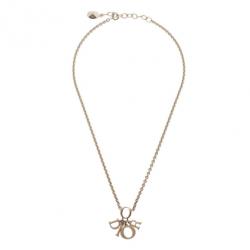 مملوكة مسبقًا قلادة ديور ذهبي بدلاية حروف وإيناميل بيج