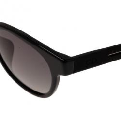 مملوكة مسبقًا نظارة شمسية ديور مستديرة سوداء بإط ار أسود