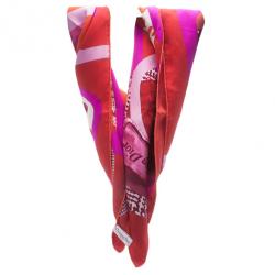 Pre Owned Dior Pink Printed Passage No 84 Square Scarf