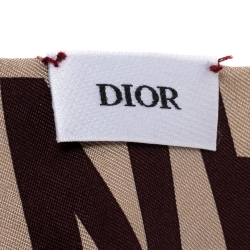 Pre Owned وشاح ديور توايلي جادور ديوريسيمو حرير بني