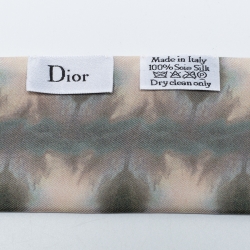 Pre Owned Dior Multicolor Printed Silk Bandeau Scarf