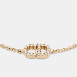 Pre Owned Dior Gold Tone Crystal Clair D Lune Bracelet