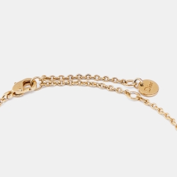 Pre Owned Dior Gold Tone Crystal Clair D Lune Bracelet
