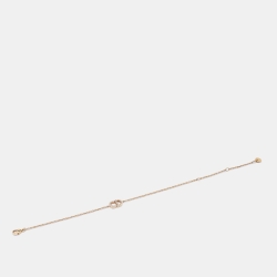 Pre Owned Dior Gold Tone Crystal Clair D Lune Bracelet