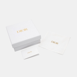 Pre Owned Dior Petit CD Crystals Gold Tone Double Strand Necklace