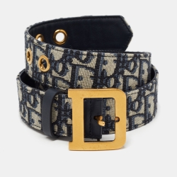 Leather belt bag Dior Navy in Leather - 28906415