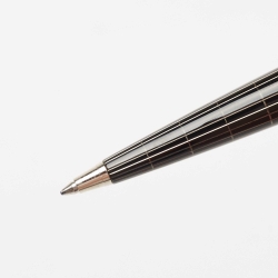Pre Owned Dior Black Composite Grid Silver Tone Ballpoint Pen