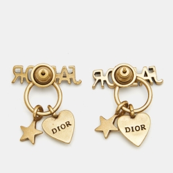 Dior J'adior Crystal Gold Tone Earring 