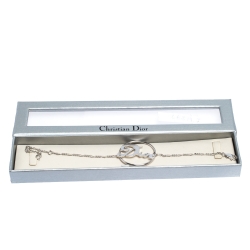 مملوكة مسبقًا سوار ديور فضي اللون بالشعار