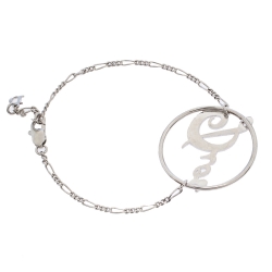 مملوكة مسبقًا سوار ديور فضي اللون بالشعار