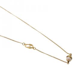 Pre Owned Dior Mise en Dior Faux Pearl Gold Tone Necklace