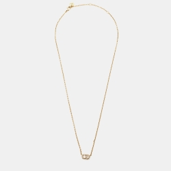 Dior Clair D Lune Crystals Gold Tone Necklace