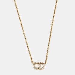 Dior Clair D Lune Crystals Gold Tone Necklace
