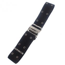 Pre Owned Dior Black Canvas Clasp Belt 70CM