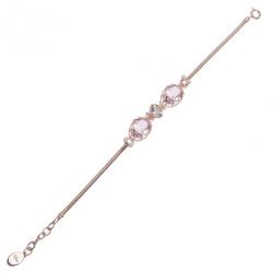 Pre Owned Dior Pink Crystal Bracelet 22CM
