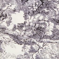 Dior White/Navy Blue Toile De Jouy Silk Bandeau Scarf