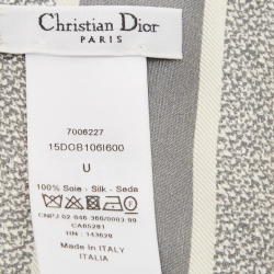 Dior Green Oblique Mitzah Silk Bandeau Scarf