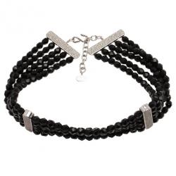مملوكة مسبقًا Dior Vintage Black Beads 5 Rows Choker Necklace