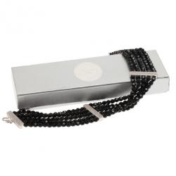 مملوكة مسبقًا Dior Vintage Black Beads 5 Rows Choker Necklace