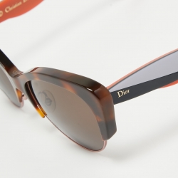 Pre Owned Dior Brown Envol 1 Cat Eye Sunglasses