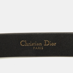 مملوكة مسبقًا Dior Black Leather CD Logo Buckle Belt 70 CM