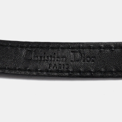 Pre Owned Dior Black Leather J'Adior Waist Belt 85CM