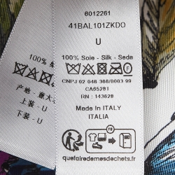 Pre Owned Christian Dior Multicolor Printed Silk Mexico Millefiori Diamond Scarf