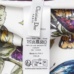 Pre Owned Christian Dior Multicolor Printed Silk Mexico Millefiori Diamond Scarf