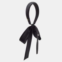 Pre Owned Dior Black Black Satin Songe Headband 