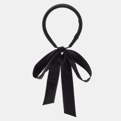 Pre Owned Dior Black Black Satin Songe Headband 