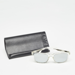 Pre Owned Dior Silver DiorTag SU Mirrored Rectangle Sunglasses