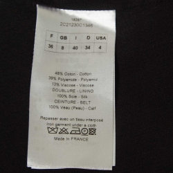 Christian Dior Black Textured Cotton Blend Bar Jacket S